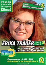 <b>Erika Träger</b> “… für mehr Offenheit und. Ehrlichkeit in der Politik!” - 2-Plakat-Erika-Traeger